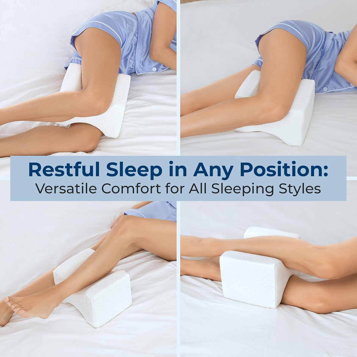 Stay-Put Spinal Alignment Knee Pillow